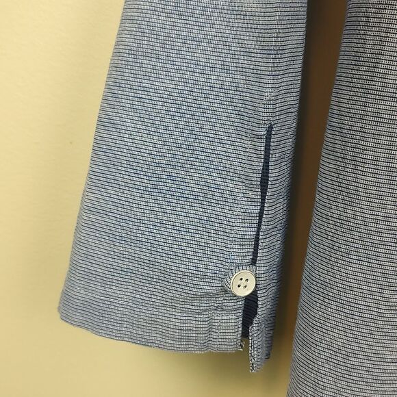 Fresh Produce Blue Cotton Button Front Popover Tunic Blouse Top - Picture 7 of 14